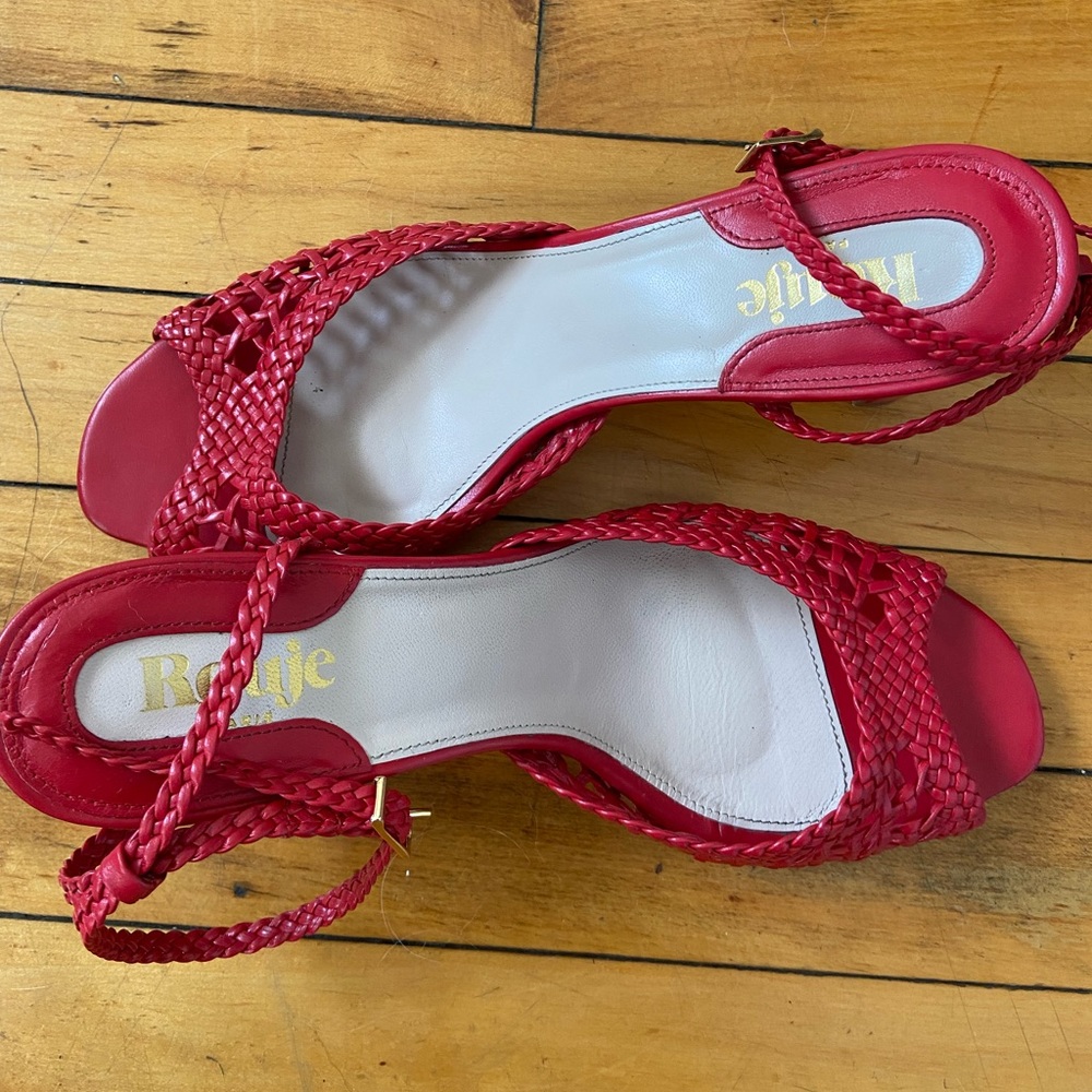 Rouje Paris Liz Sandals in Red FR 39 / US 7.5-8